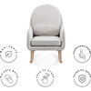 Ella Rocker, Limestone with Bronze/Natural Base - Nursery Chairs - 4
