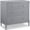 Saint 4 Drawer Dresser with Changing Top, Grey - Dressers - 4 - thumbnail