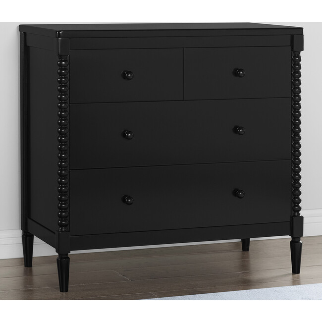 Saint 4 Drawer Dresser with Changing Top, Black - Dressers - 3
