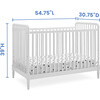 Saint 4-in-1 Convertible Crib, Bianca White - Cribs - 6