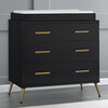 Sloane 4 Drawer Dresser with Changing Top, Black/Melted Bronze - Dressers - 2 - thumbnail