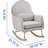 Ella Rocker, Limestone with Bronze/Natural Base - Nursery Chairs - 6