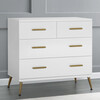 Sloane 4 Drawer Dresser with Changing Top, Bianca White/Melted Bronze - Dressers - 3