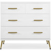 Sloane 4 Drawer Dresser with Changing Top, Bianca White/Melted Bronze - Dressers - 4 - thumbnail
