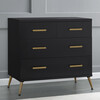 Sloane 4 Drawer Dresser with Changing Top, Black/Melted Bronze - Dressers - 3