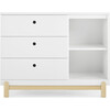 Poppy 3 Drawer Dresser with Cubbies, Bianca White/Natural - Dressers - 1 - thumbnail