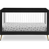 Sloane 4-in-1 Acrylic Convertible Crib Set, Black/Melted Bronze - Cribs - 1 - thumbnail