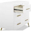 Sloane 4 Drawer Dresser with Changing Top, Bianca White/Melted Bronze - Dressers - 5
