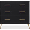 Sloane 4 Drawer Dresser with Changing Top, Black/Melted Bronze - Dressers - 4 - thumbnail