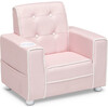 Chelsea Kids Upholstered Chair with Cup Holder, Light Pink - Kids Seating - 1 - thumbnail