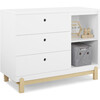 Poppy 3 Drawer Dresser with Cubbies, Bianca White/Natural - Dressers - 3
