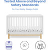 Poppy 4-in-1 Convertible Crib, Bianca White/Natural - Cribs - 3