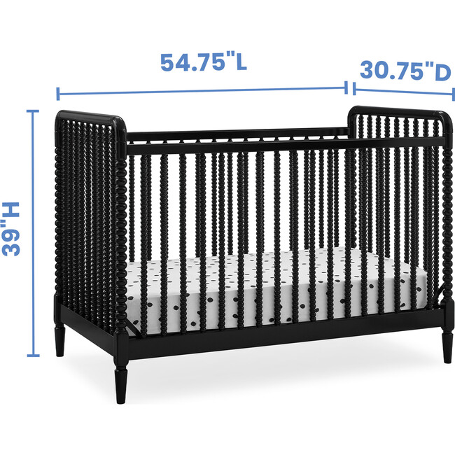 Saint 4 in 1 Convertible Crib Black Delta Children Cribs Bassinets Maisonette