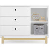 Poppy 3 Drawer Dresser with Cubbies, Bianca White/Natural - Dressers - 4