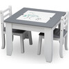 Chelsea Wood Table & Chair Set, Grey/White - Play Tables - 1 - thumbnail