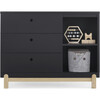 Poppy 3 Drawer Dresser with Cubbies, Midnight Grey/Natural - Dressers - 4