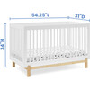 Poppy 4-in-1 Convertible Crib, Bianca White/Natural - Cribs - 5