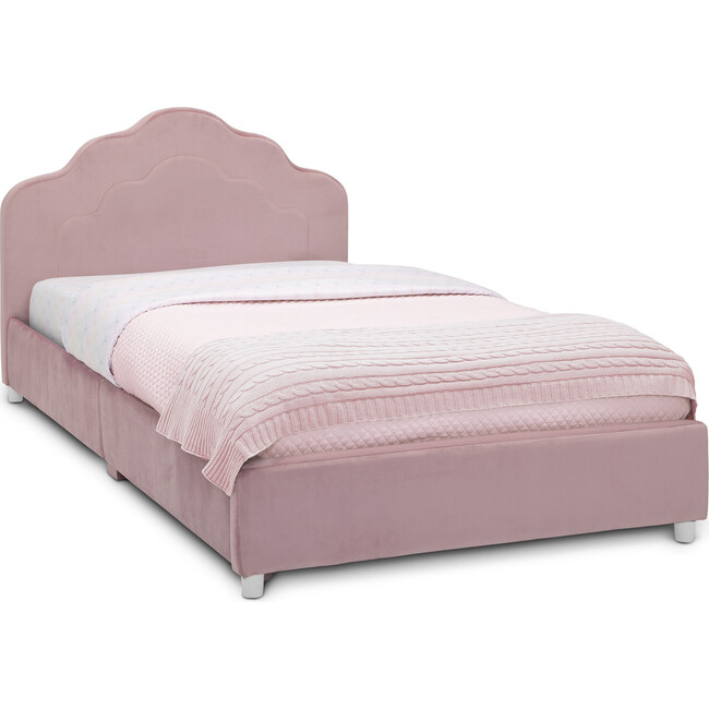 Upholstered Twin Bed, Rose Pink