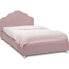 Upholstered Twin Bed, Rose Pink - Beds - 1 - thumbnail