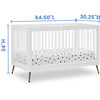 Sloane 4-in-1 Acrylic Convertible Crib Set, Bianca White/Melted Bronze - Cribs - 6