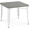 Bistro Table, White Metal/Grey Barnboard - Play Tables - 1 - thumbnail