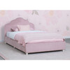 Upholstered Twin Bed, Rose Pink - Beds - 2