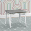 Bistro Table, White Metal/Grey Barnboard - Play Tables - 2