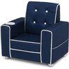 Chelsea Kids Upholstered Chair with Cup Holder, Blue - Kids Seating - 6