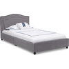 Upholstered Twin Bed, Grey - Beds - 3