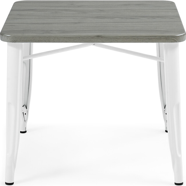 Bistro Table, White Metal/Grey Barnboard - Play Tables - 3