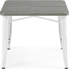 Bistro Table, White Metal/Grey Barnboard - Play Tables - 3