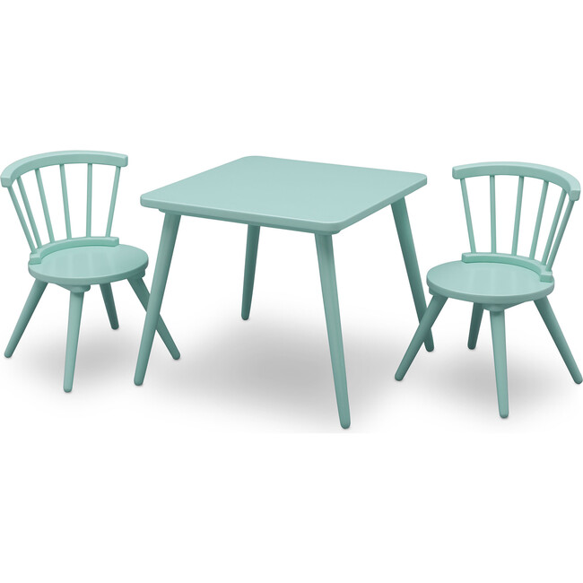 Windsor Kids Wood Table & Chair Set, Aqua
