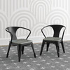 Set of 2 Bistro Chairs, Black Metal/Grey Barnboard - Kids Seating - 2
