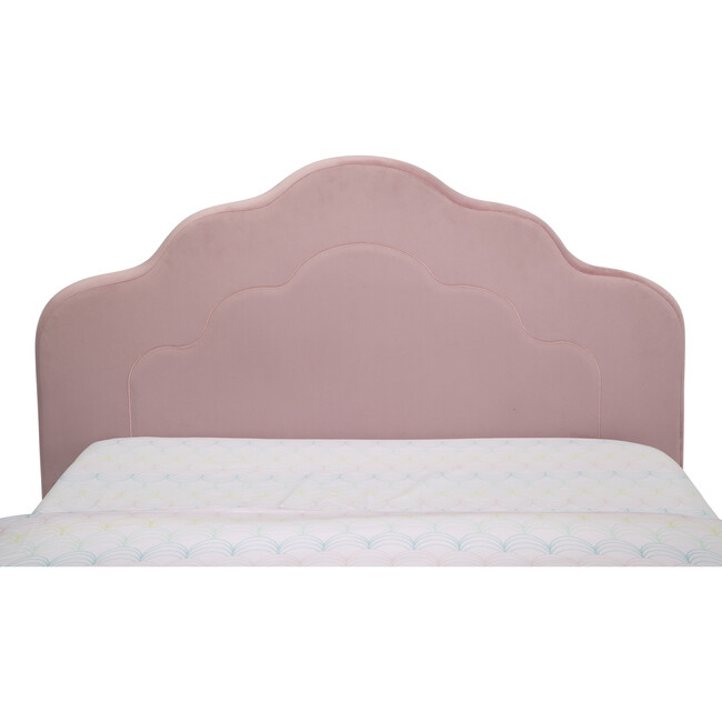 Upholstered Twin Bed, Rose Pink - Beds - 5