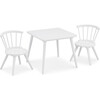 Windsor Kids Wood Table & Chair Set, Bianca White - Play Tables - 1 - thumbnail