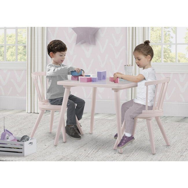Windsor Kids Wood Table & Chair Set, Blush Pink - Play Tables - 2