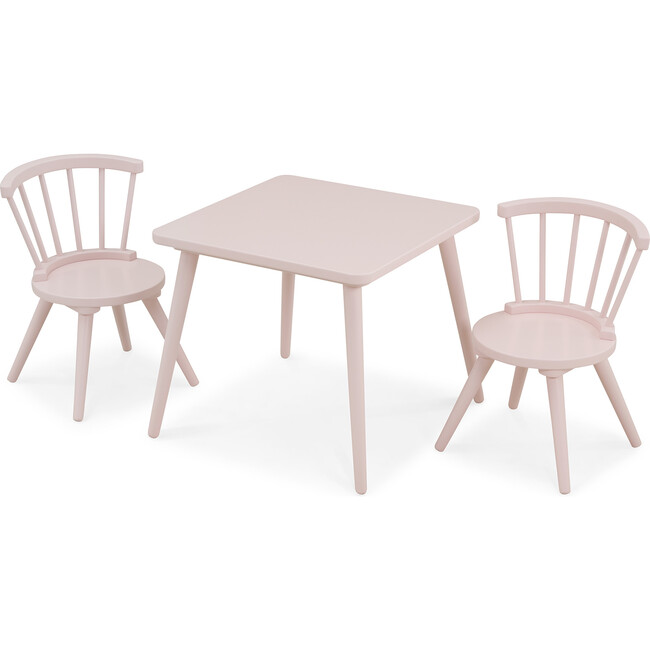 Windsor Kids Wood Table & Chair Set, Blush Pink - Play Tables - 3