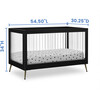 Sloane 4-in-1 Acrylic Convertible Crib Set, Black/Melted Bronze - Cribs - 6
