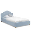 Upholstered Twin Bed, Seafoam Blue - Beds - 3