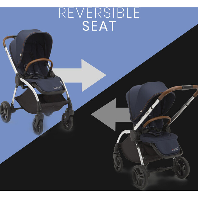 Revolve Reversible Stroller, Navy - Single Strollers - 2