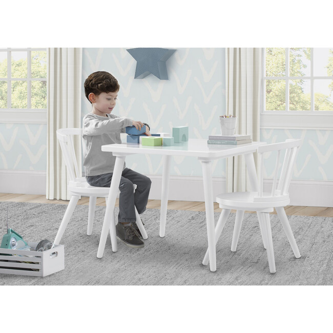 Windsor Kids Wood Table & Chair Set, Bianca White - Play Tables - 2