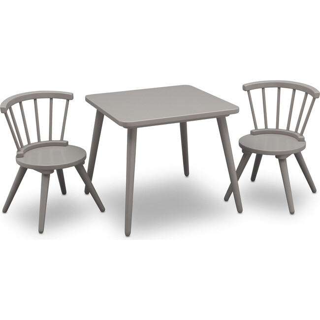 Windsor Kids Wood Table & Chair Set, Grey - Play Tables - 4