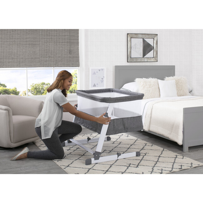 Room2Grow Newborn Bassinet to Infant Sleeper, Grey Tweed - Bassinets - 3