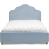 Upholstered Twin Bed, Seafoam Blue - Beds - 5