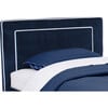 Upholstered Twin Bed, Blue - Beds - 4