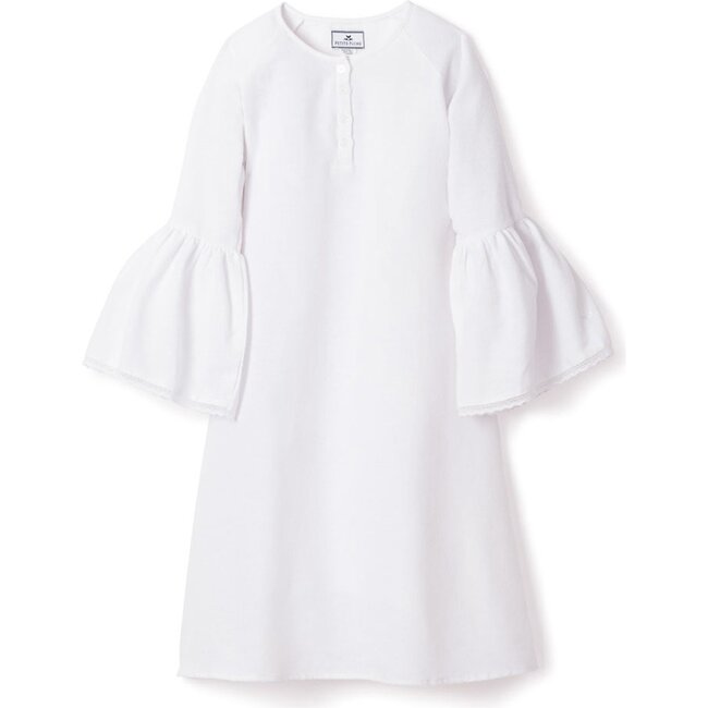 Seraphine Nightgown, White Flannel