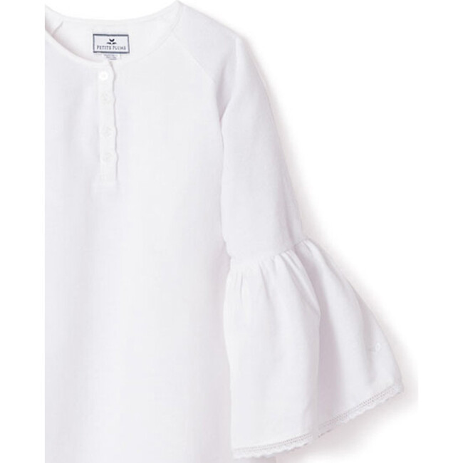 Seraphine Nightgown, White Flannel - Pajamas - 2