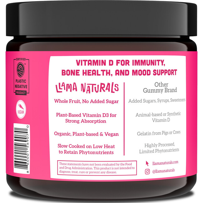 Whole Fruit Vitamin D3 Gummies (Kids & Adults), Raspberry - Supplements & Vitamins - 3