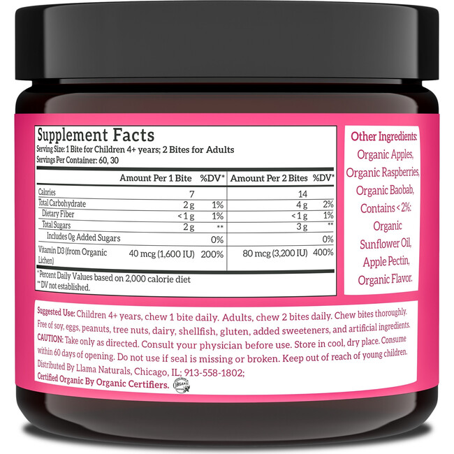 Whole Fruit Vitamin D3 Gummies (Kids & Adults), Raspberry - Supplements & Vitamins - 4