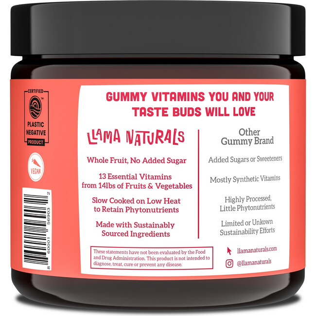 Adults Whole Fruit Multivitamin Gummies, Strawberry - Supplements & Vitamins - 3